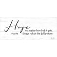 thumbnail image 2 of Deiter, Lori 24x12 White Modern Wood Framed Museum Art Print Titled - Hope, 2 of 4