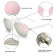 thumbnail image 2 of GLINDAR Men's Polarized Aviator Sunglasses Vintage Square Driving Glasses (Matte Clear Frame / Polarized Mirror Pink Lens), 2 of 7