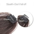 thumbnail image 4 of Clips dans les Cheveux Humains Franges Frange Extensions de Cheveux Air Bangs 3D Cheveux Raides, 4 of 5