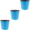 thumbnail image 7 of 3pcs Round Bucket Thicken Plastic Flower Pots Tree Growing Bucket Garden Balcony Pot (Blue, 5 Gallons Capacity), 7 of 7