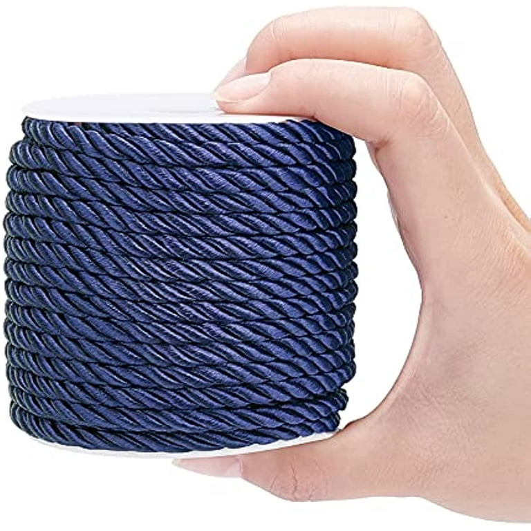 19.6 Yard Twisted Cord Rope 5mm 3-Ply Polyester Cord Decorative Twisted  Cord Midnight Blue Silk Rope for Christmas Valentine Party Home Decor Gift  Bag