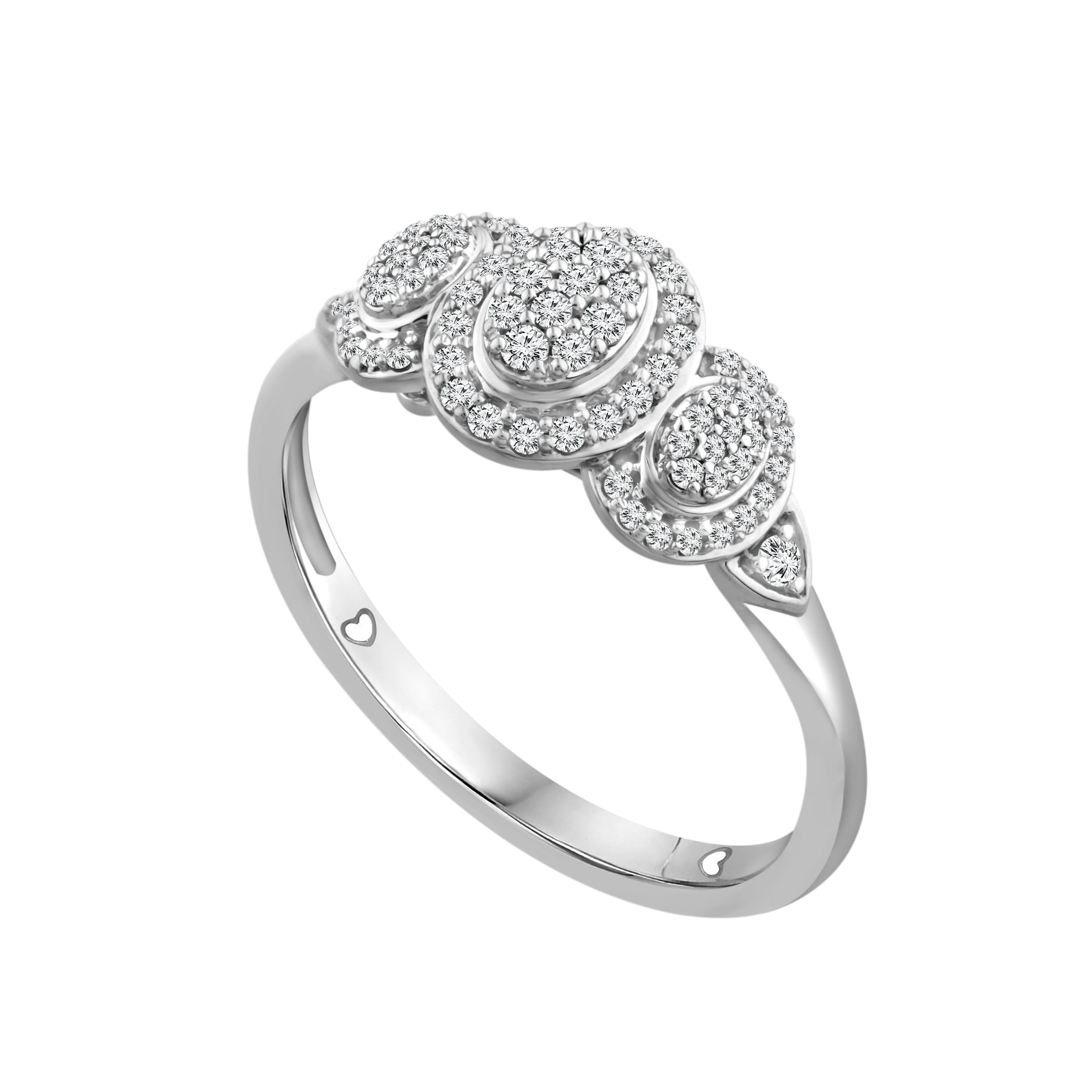 Color of Love 1/4 Carat T.W. Diamond Promise Ring in 10K White Gold (I-J,I3)