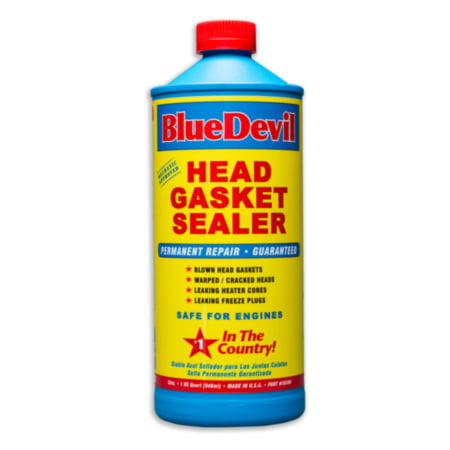 Blue Devil Blue Devil Head Gasket Sealer - Mechanic approved, easy to use, and is a permanent repair, 1 quart bottle, sold by