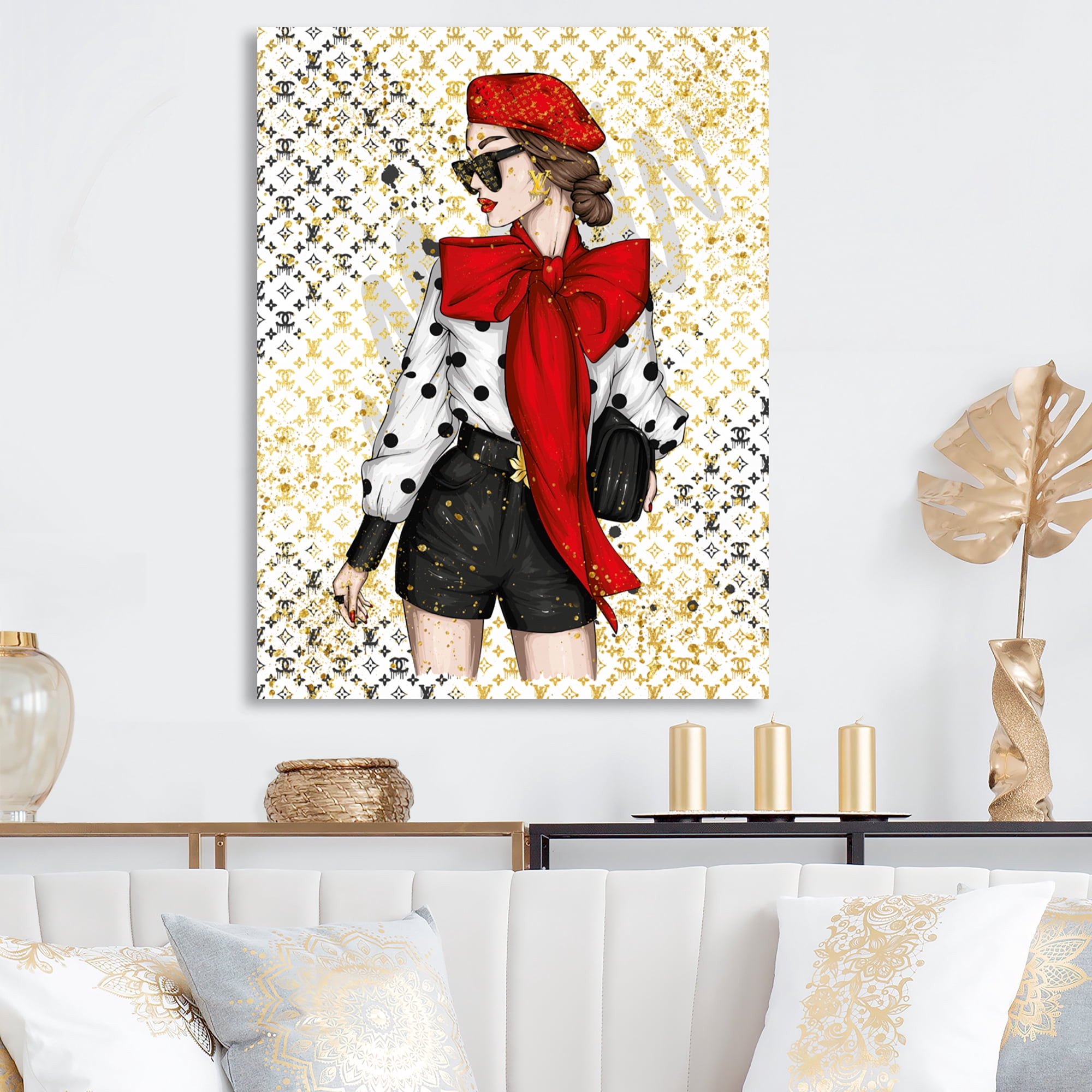 Designart High End Fashionista I Canvas Wall Art