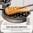 thumbnail image 4 of Martha Stewart Rotating Waffle Maker, 180° Flip, Ceramic Nonstick, Linen Cream, 4 of 14