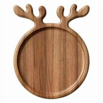 Wood Christmas Tray Tree Fruit Bowl Home Snack Plate Candy Dish Melon Seeds Dried Pizza L