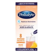 Pedialyte Electrolyte Powder, Orange, 8 Powder Packets