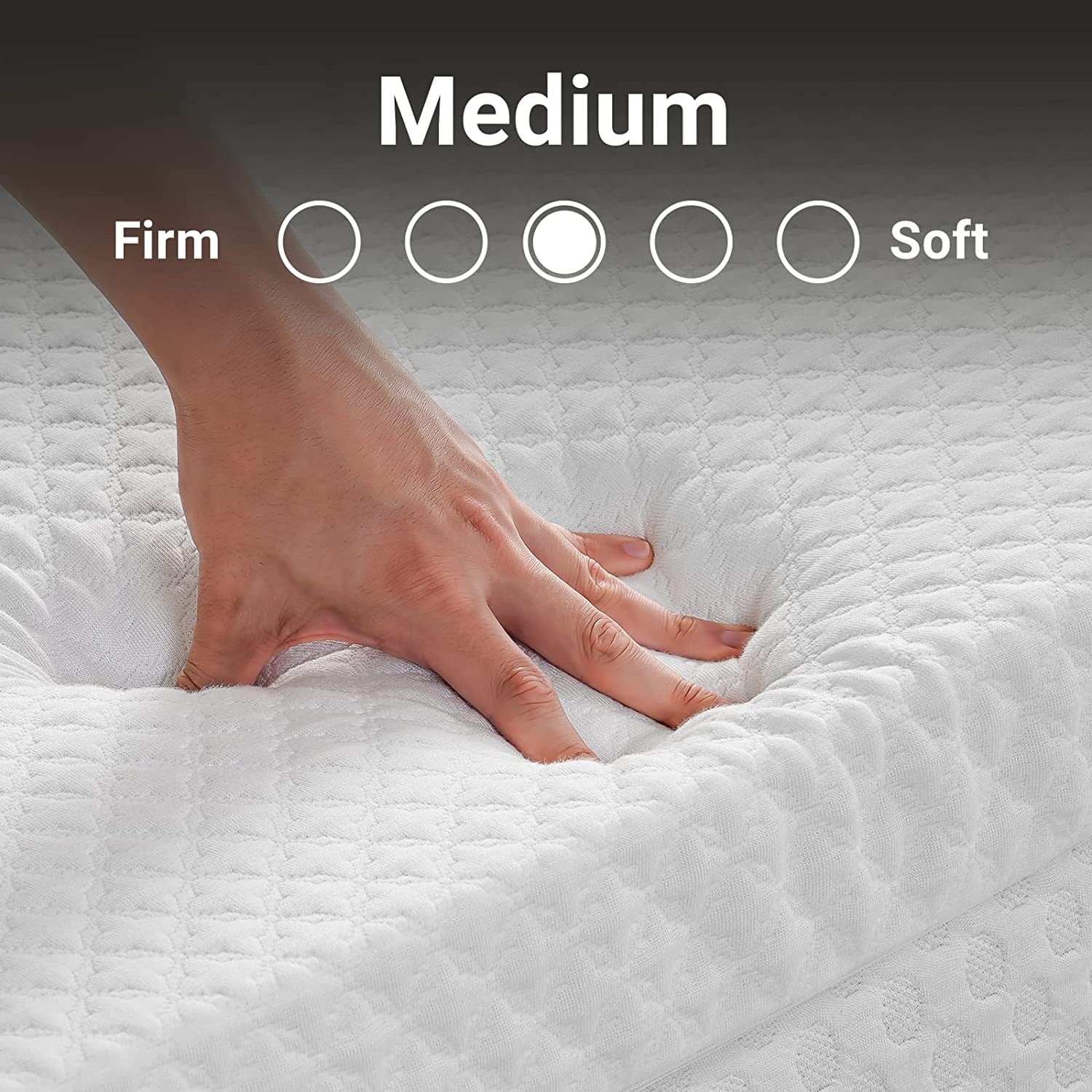 Emolli 3 inch Memory Foam Mattress Topper Full Size with Removable Bamboo Cover - Gel Infused High Density Cooling Bed Pad