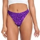 thumbnail image 1 of Balery Purple Glitter Tangas de Algodón para Mujer con Estampado – Ropa Interior Sexy, Transpirable, G-string-Large, 1 of 1