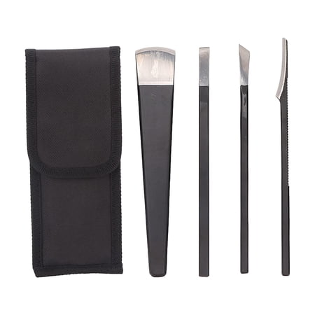 4 Pcs Stainless Steel Dead Skin Remover with Storage Bag Professional Portable Foot Callus Knife Tools Kit Nail Care Tools