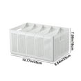 thumbnail image 3 of Foldable Storage Box Organizer ABS Plastic Closet Organizer with Divided Compartments Stackable Wardrobe Storage Basket for Clothes & Accessories White 4 Size Options (S M L XL), 3 of 7