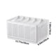 thumbnail image 3 of Cestas de almacenamiento plegables - cajas organizadoras de plástico de 4 para armario, cocina y baño • Cajas apilables con compartimentos • ABS blanco • De varios tamaños (S, M, L, XL), 3 of 7