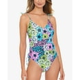 thumbnail image 2 of Salt + Cove Junior's BlossoSide Shirred One Piece Swimsuit Multicolor Size Large, 2 of 3