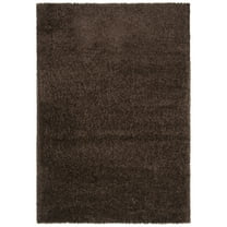 SAFAVIEH August Carlene Solid Plush Shag Area Rug, Brown, 6' x 9'