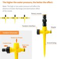 thumbnail image 3 of JilgTeok 4 Packs 360 Degree Adjustable Lawn Sprinkler for Garden Irrigation 3 Gear Watering System Patio Yard Sprinkler with 90 180 360 Rotation Kids Play Outdoor Water Spray Nozzle, 3 of 8