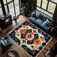 thumbnail image 2 of Yoozitrees Bohemian Rugs for Living Room - Bohemian Rug, 6x8 Rug, Southwestern Floral Geometric Area Rug, Tribal Rustic Flower Carpet, Washable & Non Slip & Soft Large Rugs, Bohemian Home Decor, 2 of 7