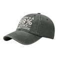 thumbnail image 2 of HonestMatter Embroidered I Don’t Care Cap, Funny Sarcastic Dad Hat for Men Women, Adjustable Baseball Cap with 99% Chance Statement, Cotton, Black, 2 of 7