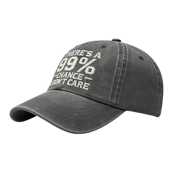 QASIEATN There’s A 99% Chance I Don’t Care Embroidered Dad Hat Adjustable Distressed Embroidered I Don’t Care Cap Baseball Caps Casual Accessories Baseball Caps for Women and Men