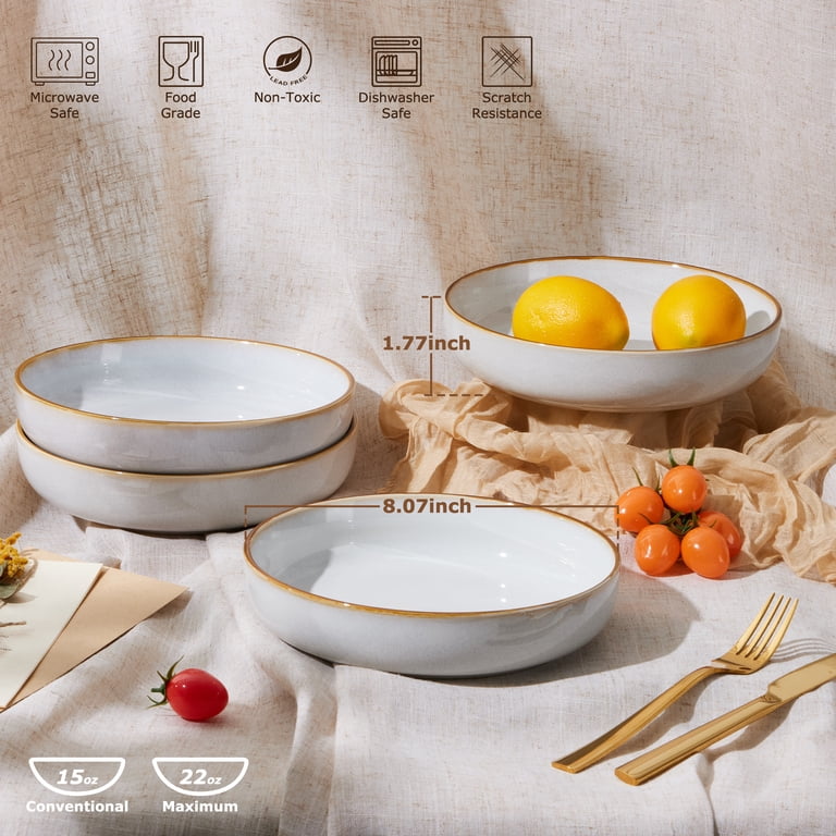 Vesteel 4-Piece Stoneware Pasta Bowl Set photo 8