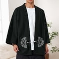thumbnail image 2 of Hanbok Cardigan Embroidery Plate Buckle Robe Sunscreen Jacket Casual Plus Size Men's Tops, 2 of 6