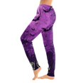 thumbnail image 3 of Hearthz Halloween Print Women's Pajama Pants Ghost Pumpkin Bat Print Jogger Lounge Pants Elastic Waist Lounge Pants Women with Cuffed Ankles, 3 of 6