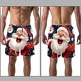 thumbnail image 3 of luoweisi Men's Beach Shorts Quick Dry Swim Trunks with Mesh Lining Santa Claus XL, 3 of 5