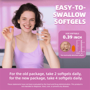 (2 Pack)Inositol 1000mg with Omega-3 ALA 640mg, Formulated for Women's Hormone Balance, Ovarian Support, Metabolic Health, Plant-Sourced Omega-3, 240 Softgels