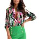 thumbnail image 1 of Camiseta Básica Camiseta básica con estampado colorido, camiseta de manga larga para mujer, traje holgado para mujer de oficina Ygjytge para Mujer Verde T 24, 1 of 8