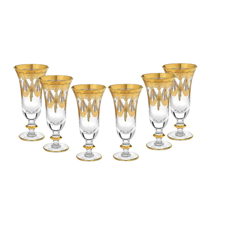 Incantos Collection Multi-Colored Champagne Flute (Italian Glass) -  Luxurious Interiors