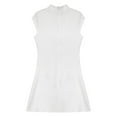 thumbnail image 5 of YONGHS Women's Summer  Cap Sleeve A Line Mini Dress Wedding Evening Dresses White S, 5 of 7