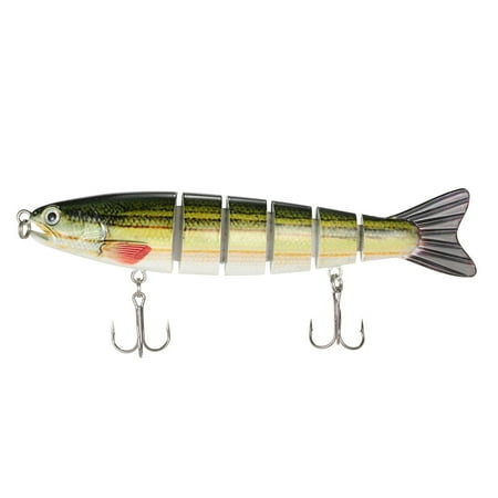 - Lixada 13cm/19g Lifelike 6 Jointed Sections Trout Swimbait Fishing Lure Hard Bait Fish Hook Fishing Tackle