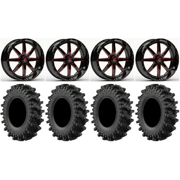 Fuel Maverick 22" Wheels Red 33" MotoSlayer Tires Polaris RZR XP 1000 / PRO XP / Ranger XP 900/1000