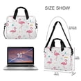 thumbnail image 3 of 16" Laptop Briefcase for Work Travel Laptop Shoulder Bag Carrying Handbag Laptop Case Cute Flamingo Pattern, 3 of 8