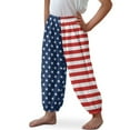 thumbnail image 3 of DISNIMO American Flag Harem Pants for Girls Bloomer Harem Pants Elastic Waist Baggy Pants for Girls Harem Pants Kids 3-7 Lantern Pants for Girls High Waisted Trousers Loose Sweatpants for Girls, 3 of 7