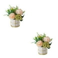 thumbnail image 2 of kurtrusly Artificial Flowers With Vase Add Of Color And Style To Any Room Indoor Pinellia Champagne 2Set, 2 of 6