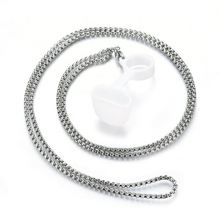 

QUSENLON 31.49inch Anti-Lost Metal Necklace for Yueke Relax Stainless Steel Pearl Chain