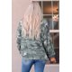 thumbnail image 1 of ABPHQTO Sudadera con capucha extragrande con estampado de camuflaje y manga larga verde de mujer, 1 of 5