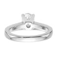 thumbnail image 4 of Solid 14k White Gold Lab Grown Diamond Side-Stones with CZ Cubic Zirconia Center Stone Engagement Ring Rin Size 5.5, 4 of 8