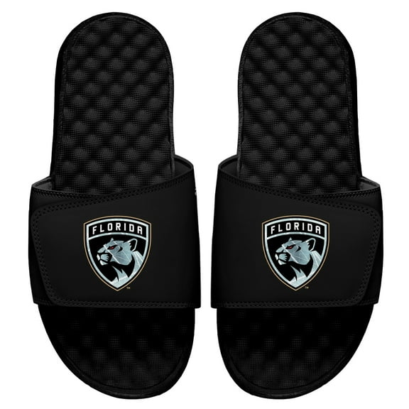 Men's ISlide Black Florida Panthers Ice Clipping Mask Slide Sandals