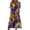 Purple, variant on Women's Halloween Print Round Neck Dress with Pockets Short Sleeve Loose Midi Casual Dress for Women Fall Outfit Daily Wear Black L