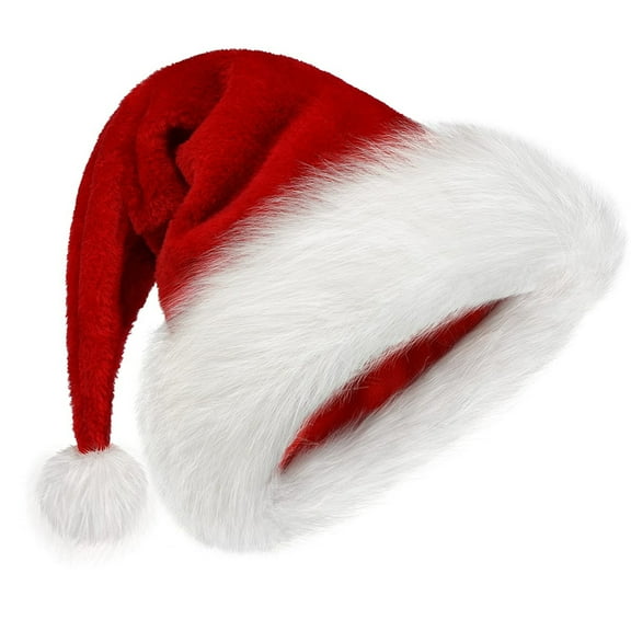 Christmas Hat for Kids,Santa Hat Xmas Hat Velvet Comfort Thicken Fur Holiday Hat