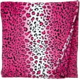 thumbnail image 2 of Pink White Leopard Animal Print Super Soft Warm Cozy Flannel Fleece Micro Plush Microfiber Bed Throw Blanket, 2 of 7