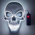 thumbnail image 4 of Máscara Resplandeciente De Calavera De Halloween Luces LED De Neón Disfraz De Cosplay Fiesta Haunted Scary Prop Carnaval, 4 of 4