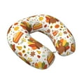 thumbnail image 2 of Xecao Thanksgiving With Turkey Print Memory Foam Cervical Neck Pillow Versatile U-Shaped Pillows for Home,Office,Camping,Travelling,Soft Washable Cover, 2 of 8