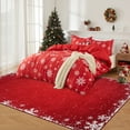 thumbnail image 4 of Garvee 9x12ft Christmas Area Rugs Washable Xmas Decoration Carpet, Non Slip Snowflake Winter Holiday Accent Rug for Living Room Bedroom Dining Room, Red, 4 of 8