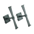 thumbnail image 4 of Shutter Dogs 5.75" Black Wrought Iron Propeller Shutter Dogs w/Screws  - Pack of 1 Pair (2 Pcs)| Renovators Supply, 4 of 10