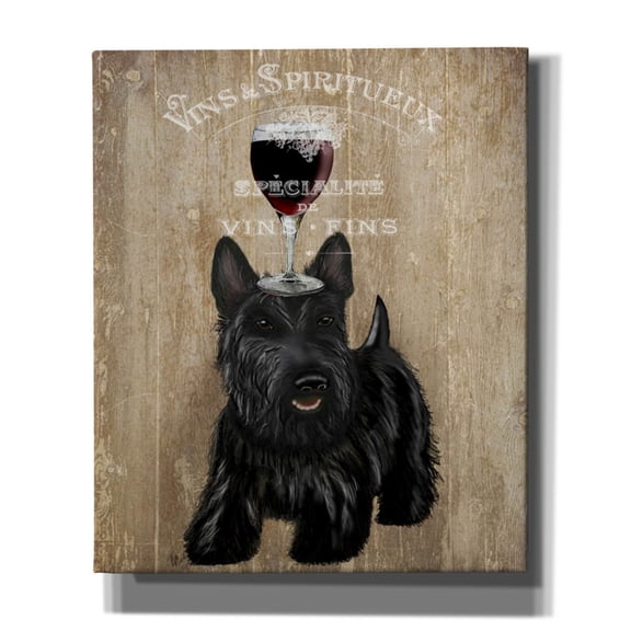 Epic Graffiti 'Dog Au Vin, Scottish Terrier' by Fab Funky, Canvas Wall Art, 20"x24"