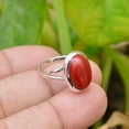 thumbnail image 3 of Natural Certified Red Coral Gemstone Moonga Astrological Ring 925 Sterling Silver Handmade Birthstone Jewelry Ring For Men, 3 of 4