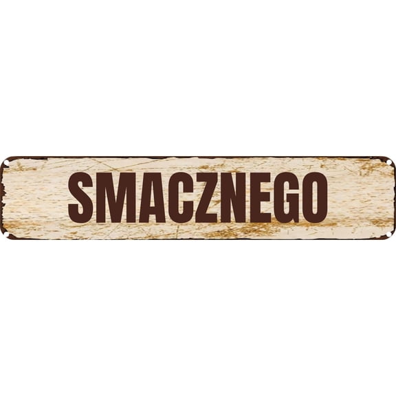 Vintage Tin Sign Retro Metal Wall Decor SMACZNEGO Rustic Aluminum Plaque for Home,Bar,Kitchen,Garage,Man Cave 4x16 Inch