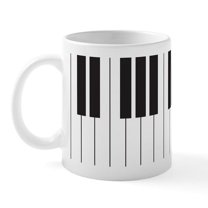 CafePress - Piano Keyboard Mug - 11 oz Ceramic Mug - Novelty Coffee Tea Cup
